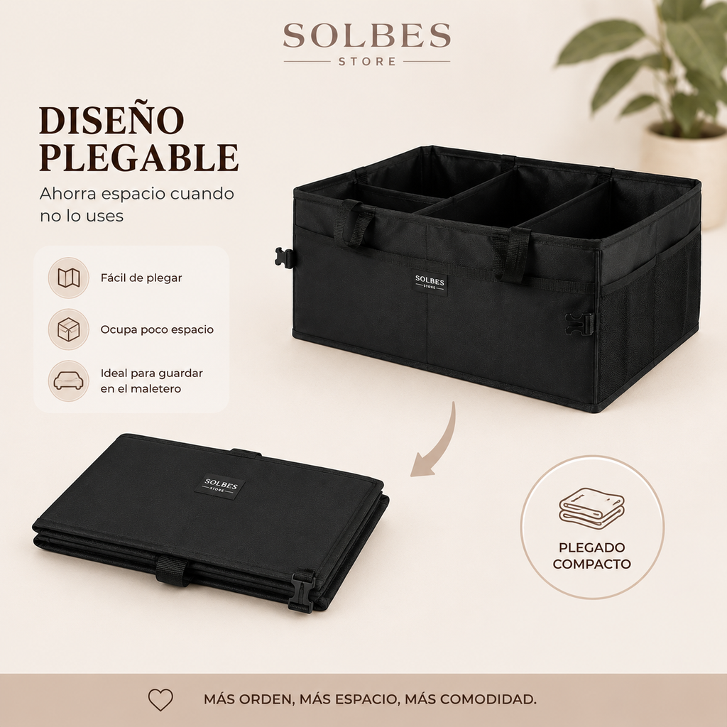 Organizador Plegable para Maletero de Coche | Mantén Todo en su Lugar.