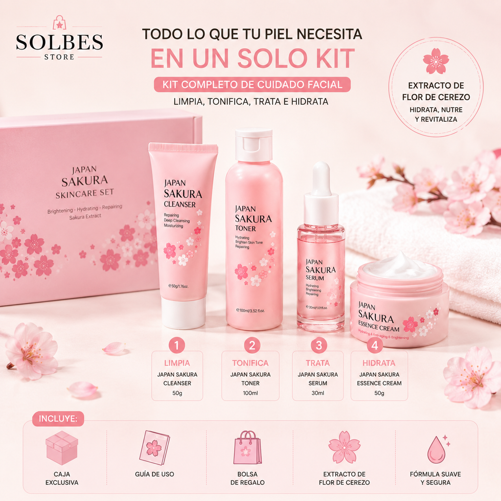 Kit Facial Sakura 4 Pasos