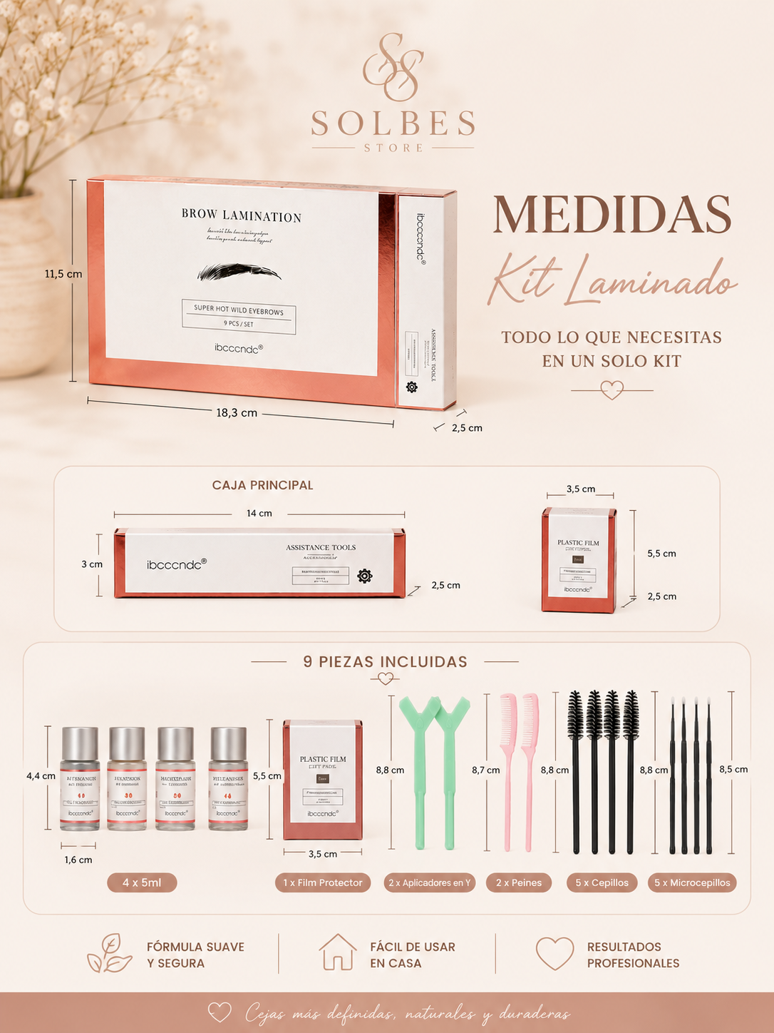 ✨ Kit de Laminado de Cejas Profesional | Consigue unas Cejas Perfectas con Acabado de Salón
