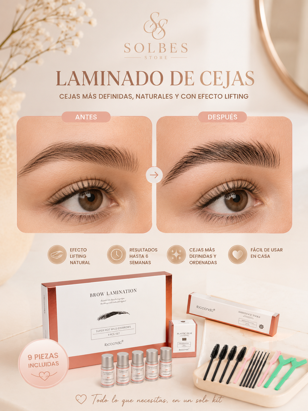 ✨ Kit de Laminado de Cejas Profesional | Consigue unas Cejas Perfectas con Acabado de Salón