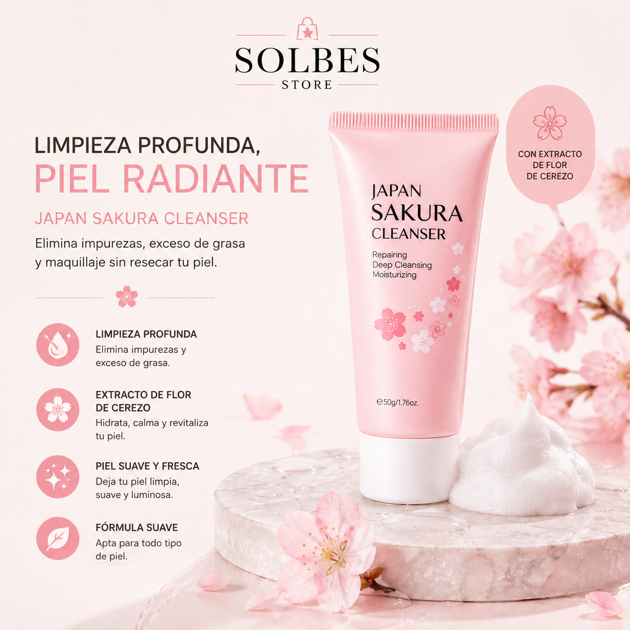 Kit Facial Sakura 4 Pasos