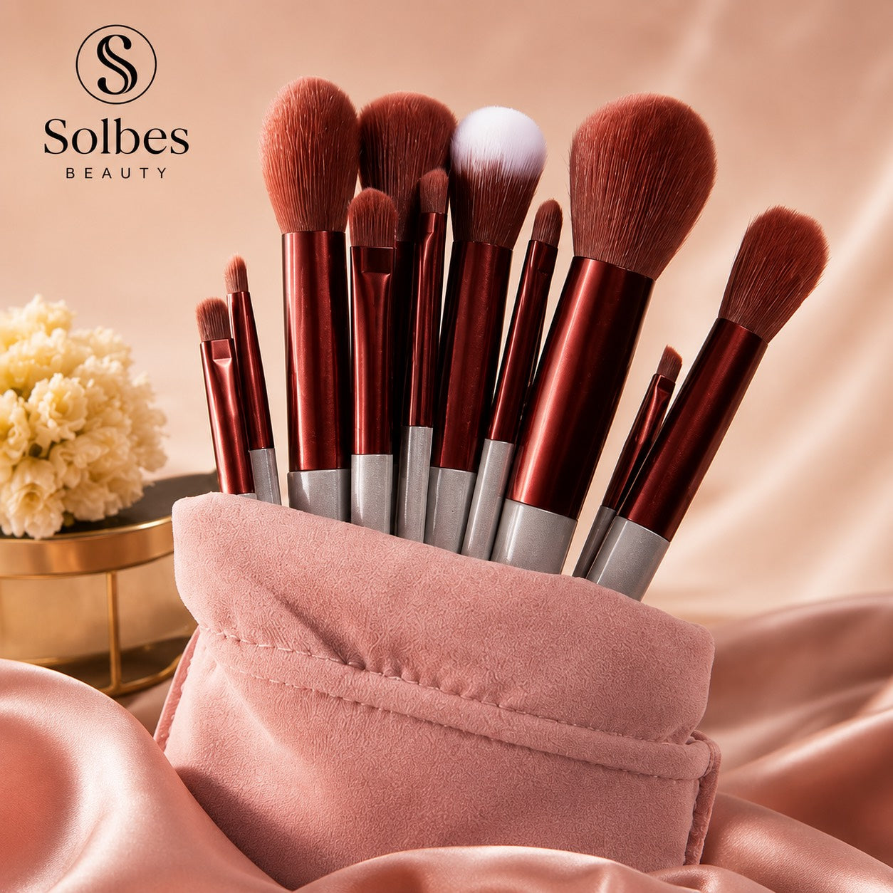 Juego de Brochas de Maquillaje Suaves Premium - 13 Piezas (Un Juego)