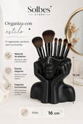 Organizador de Brochas con Diseño Artístico | Porta Brochas Decorativo para Maquillaje – 16 cm