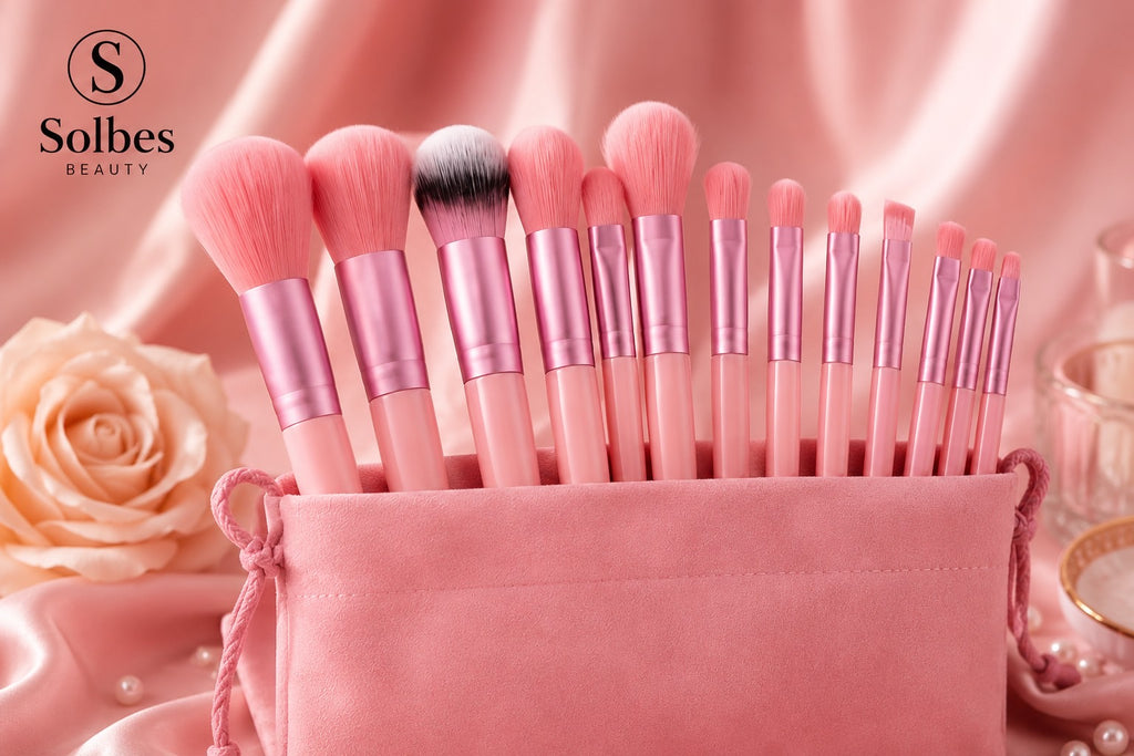Juego de Brochas de Maquillaje Suaves Premium - 13 Piezas (Un Juego)