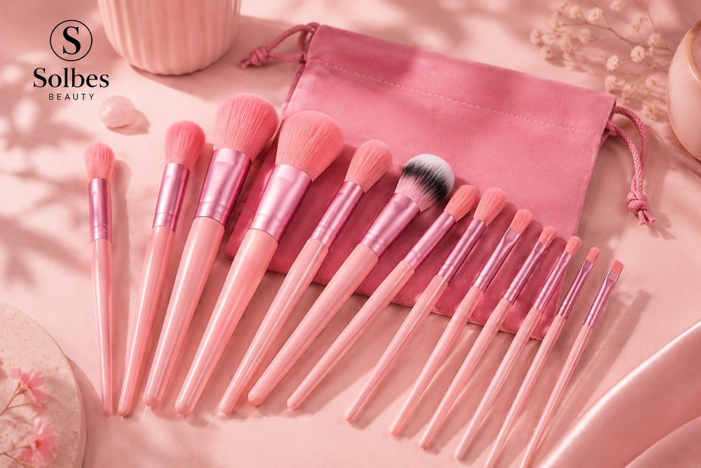 Juego de Brochas de Maquillaje Suaves Premium - 13 Piezas (Un Juego)