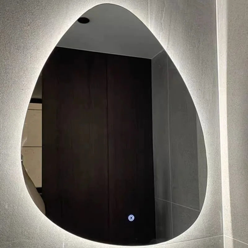 Irregular Water Droplet Shaped Intelligent Bathroom Mirror Led Bedroom Living Room Luminescence Makeup Mirrors Espejos De Baño
