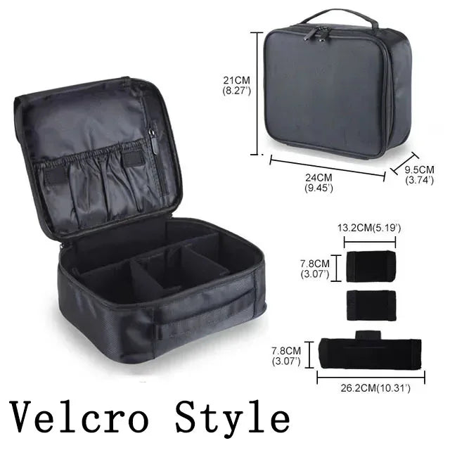 Organizador de Maquillaje Profesional con Divisores Ajustables | Estuche de Viaje Impermeable | Gran Capacidad | Disponible en 5 Colores