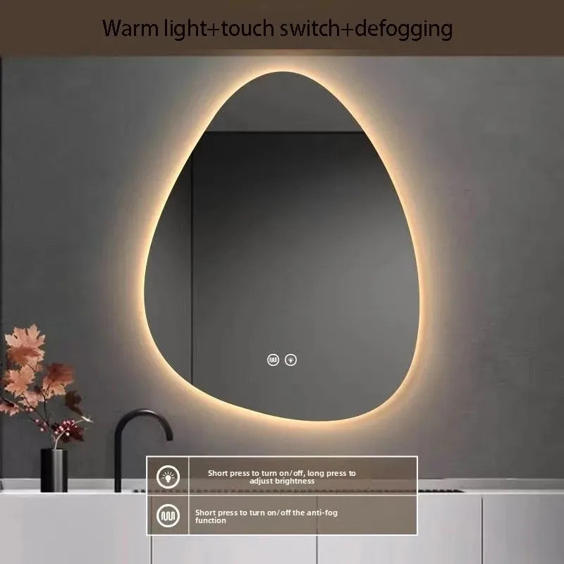 Espejo LED Inteligente Forma Gota – Luz Regulable y Diseño Moderno