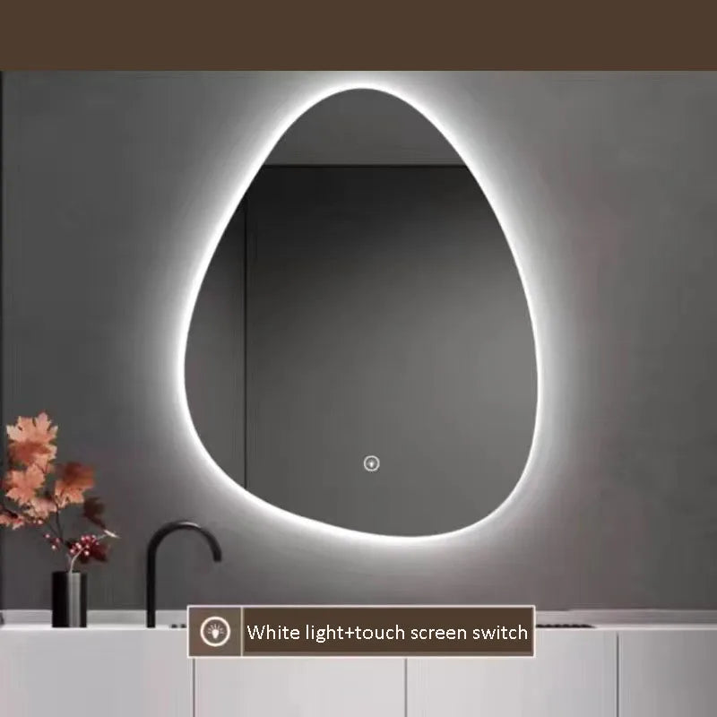 Espejo LED Inteligente Forma Gota – Luz Regulable y Diseño Moderno